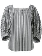 Chloé - Striped Knitted Top - Women - Cotton - 34, Blue, Cotton