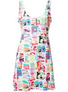Chanel Vintage Printed Sleeveless Dress, Women's, Size: 42, White