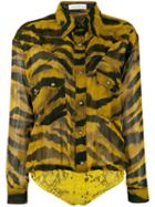 Faith Connexion - Animal Print Shirt - Women - Silk/cotton/polyamide/lyocell - 44, Brown, Silk/cotton/polyamide/lyocell