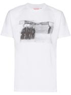 Languages Riot Print Short Sleeve Cotton T Shirt - White