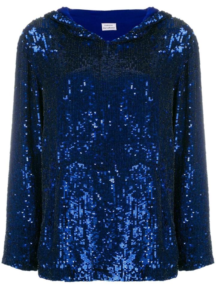 P.a.r.o.s.h. Sequin Shift Top - Blue