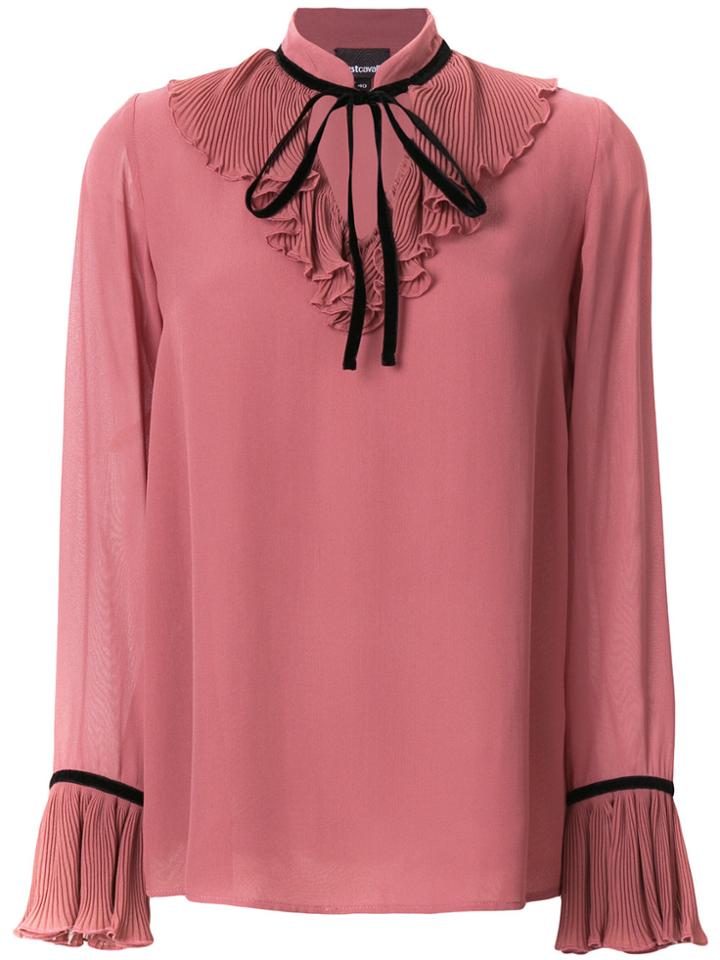 Just Cavalli Ruffled Blouse - Pink & Purple