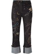 Valentino 'astro Couture' Jeans, Women's, Size: 26, Blue, Cotton/spandex/elastane/polyester/metallic Fibre