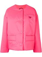 Prada Collarless Puffer Jacket - Pink