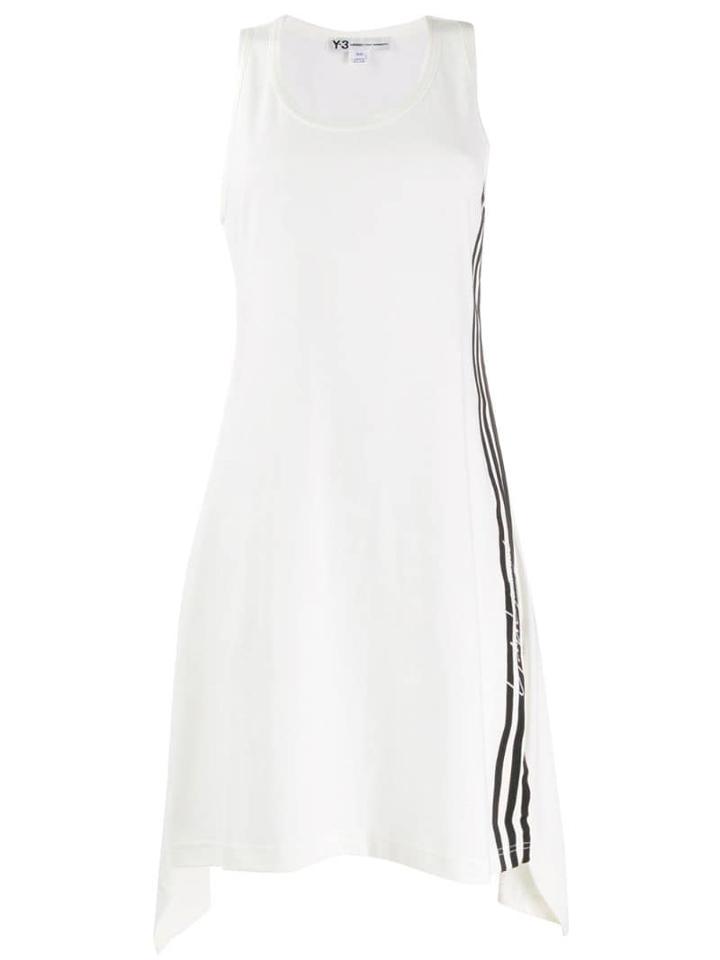 Y-3 Side Stripe Dress - White