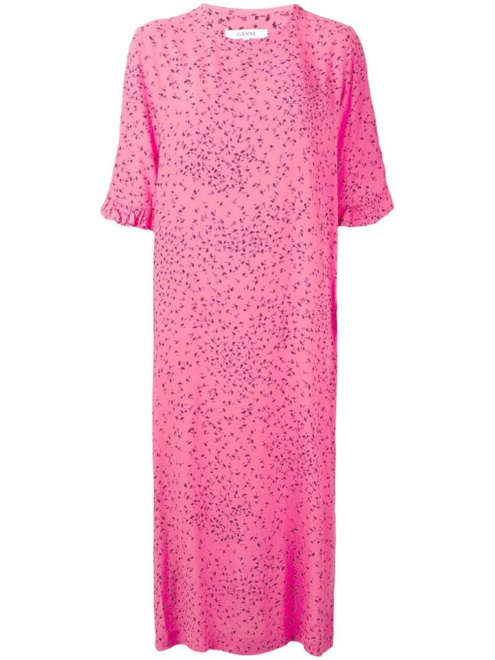 Ganni Ganni F2650 514 Hot Pink Natural (vegetable)->cotton - Pink &