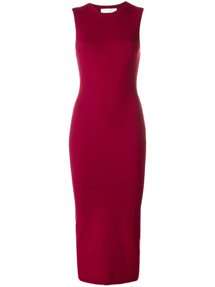 Victoria Beckham Tube Midi Dress - Red