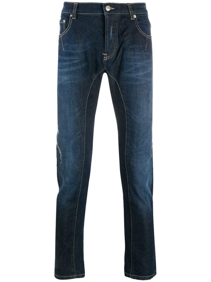 Les Hommes Urban Mid-rise Slim Fit Jeans - Blue