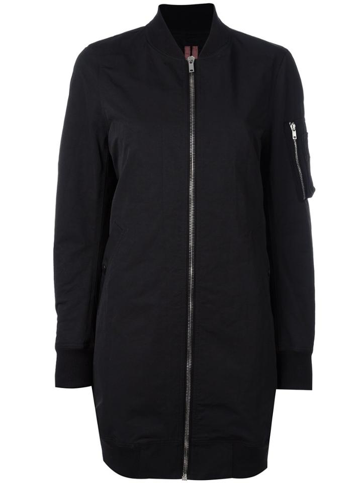 Rick Owens Drkshdw Midi Bomber Jacket - Black