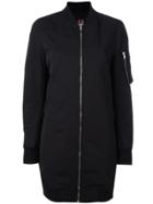 Rick Owens Drkshdw Midi Bomber Jacket - Black