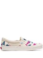 Vans Ivory Palm Bricolage Slip-on Low-top Canvas Sneakers - Neutrals