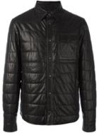 Tod's Leather Jacket, Men's, Size: Medium, Black, Lamb Skin/polyester/spandex/elastane/virgin Wool