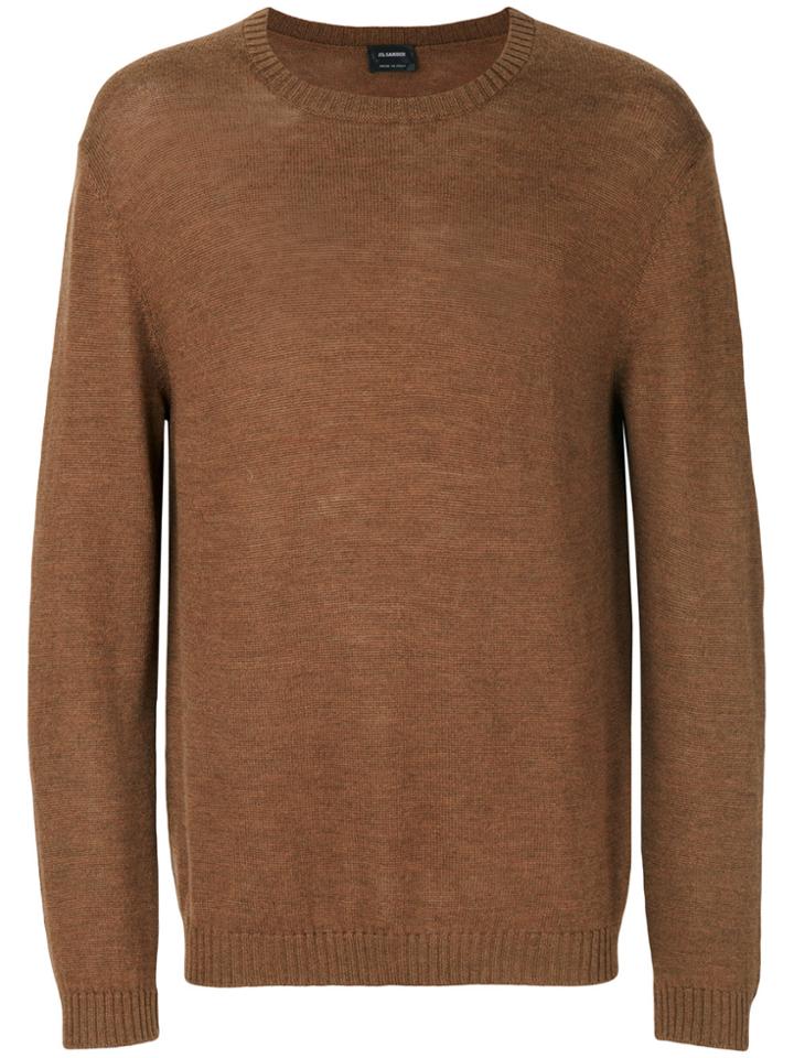 Jil Sander Crewneck Knit Sweater - Brown