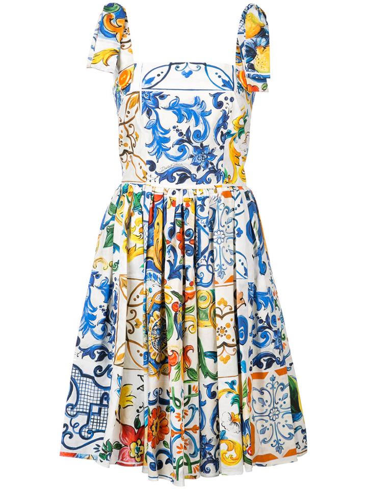 Dolce & Gabbana Majolica Print Sundress - Blue