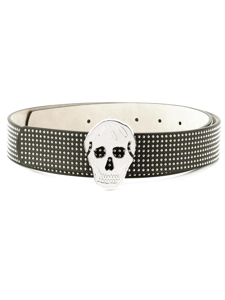 Alexander Mcqueen Skull Buckle Belt, Men's, Size: 95, Black, Leather/metal Other