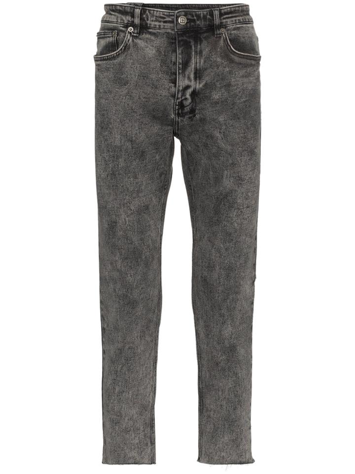 Ksubi Grey Acid Wash Slim Jeans - Blue