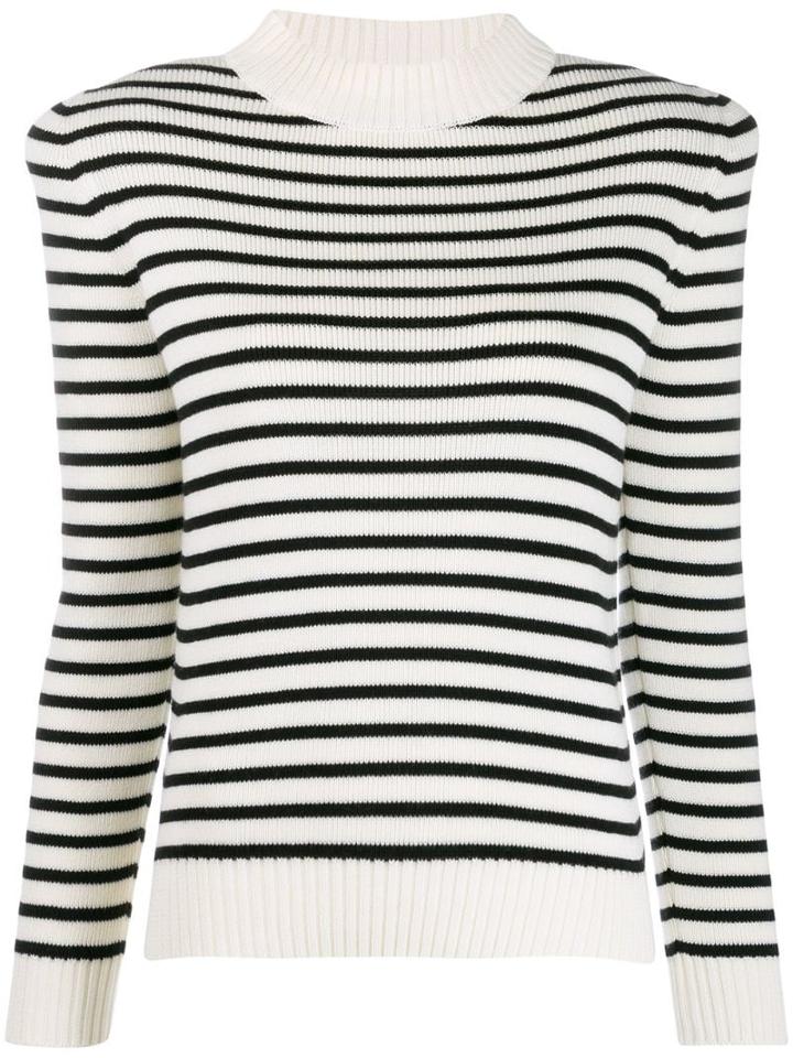 Saint Laurent Structured Striped Jumper - Neutrals