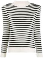 Saint Laurent Structured Striped Jumper - Neutrals