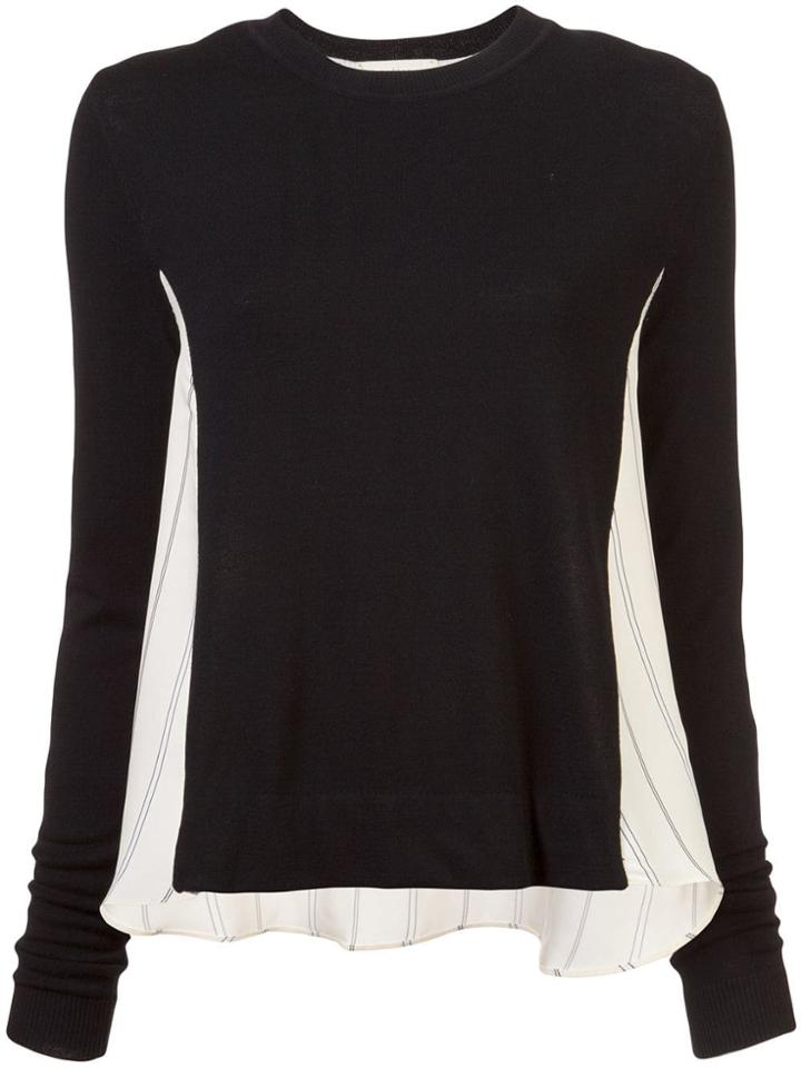 Nicole Miller Departure Stripe Sweater - Black