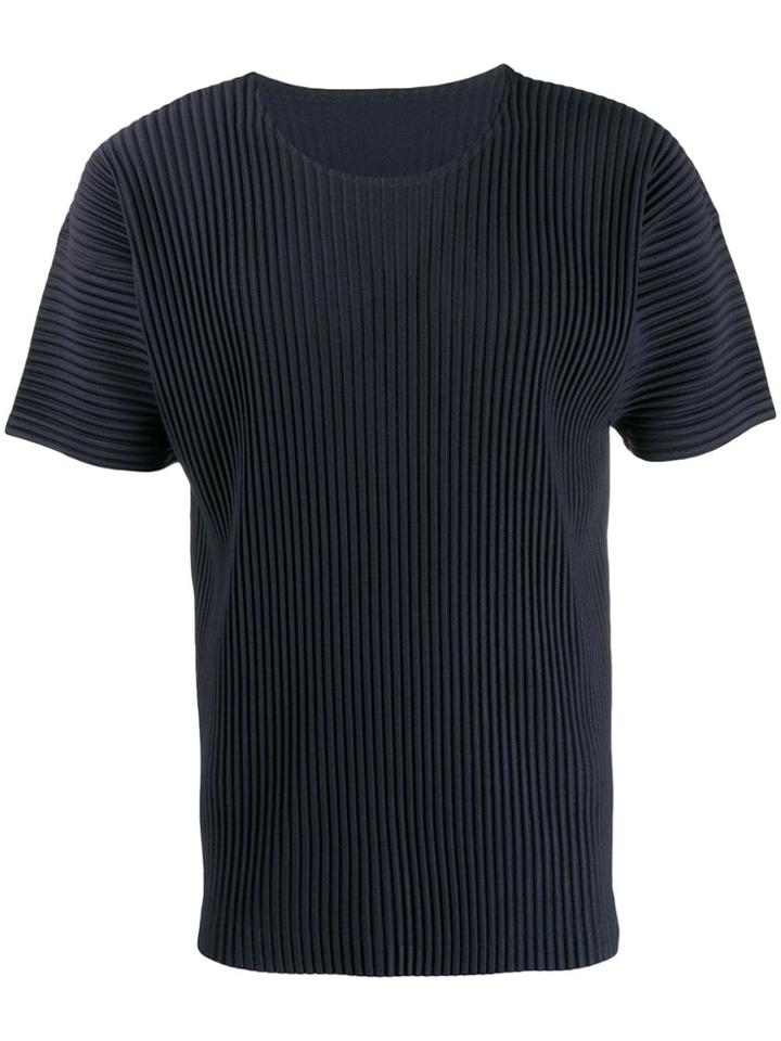 Homme Plissé Issey Miyake Ribbed T-shirt - Black