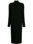 Semicouture Mock-neck Knitted Dress - Black