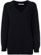 T By Alexander Wang V-neck Jumper, Women's, Size: Small, Blue, Wool/cashmere