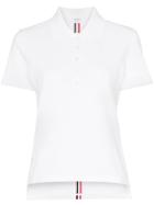 Thom Browne Signal Stripe Short Sleeve Polo Shirt - White