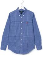 Ralph Lauren Kids Gingham Button Down Shirt, Boy's, Size: 14 Yrs, Blue