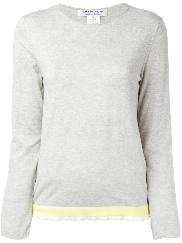 Comme Des Garçons Comme Des Garçons Knitted Top, Women's, Size: Large, Grey, Cotton/polyester