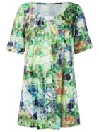 Lygia & Nanny Round Neck Printed Dress, Women's, Size: 42, Green, Polyamide/spandex/elastane