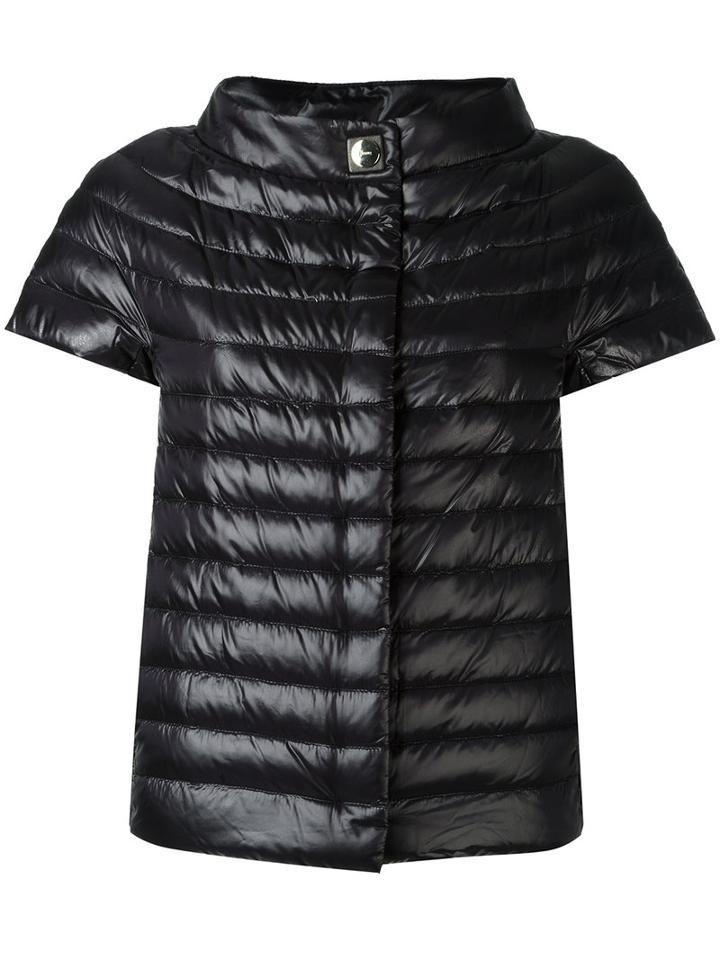 Herno High Neck Puffer Jacket, Women's, Size: 40, Black, Feather Down/polyamide