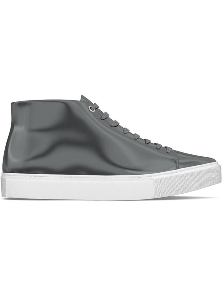 Myswear Carnaby Hi-top Sneakers, Men's, Size: 46, Grey, Patent Leather/rubber