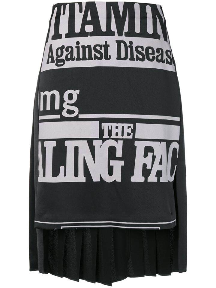 Maison Margiela Print Midi Skirt - Black