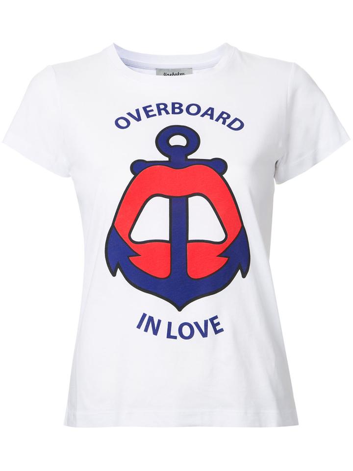 Yazbukey Overboard In Love T-shirt, Women's, Size: Medium, White, Cotton