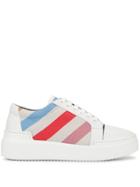 Sonia Rykiel Striped Low Sneakers - White