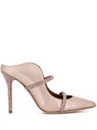 Malone Souliers Maureen Crystal Strap Mules - Pink