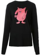 G.v.g.v. Cartoon Print Long, Women's, Size: Xs, Black, Cotton/lyocell
