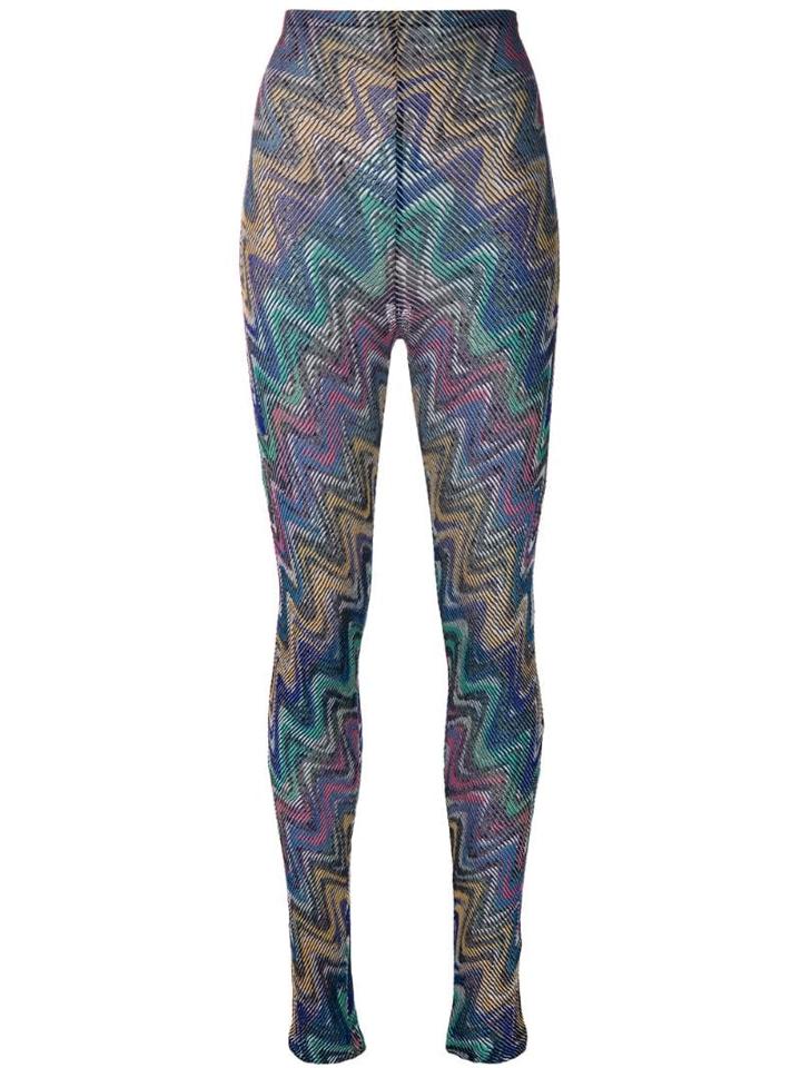 Missoni Pre-owned Abstract Zig-zag Leggings - Multicolour