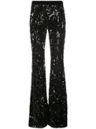 Alexis Sequins Flared Trousers - Black