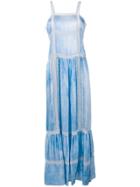 Wandering Lace Trim Maxi Dress - Blue
