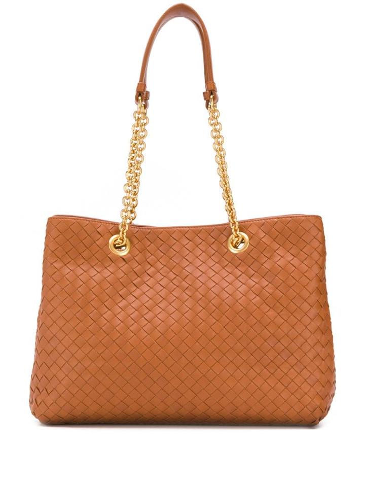Bottega Veneta Woven Leather Tote - Brown