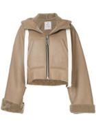 Maison Mihara Yasuhiro Oversized Shearling Jacket - Brown