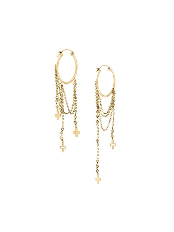A.f.vandevorst Crosses Long Earrings, Women's, Metallic