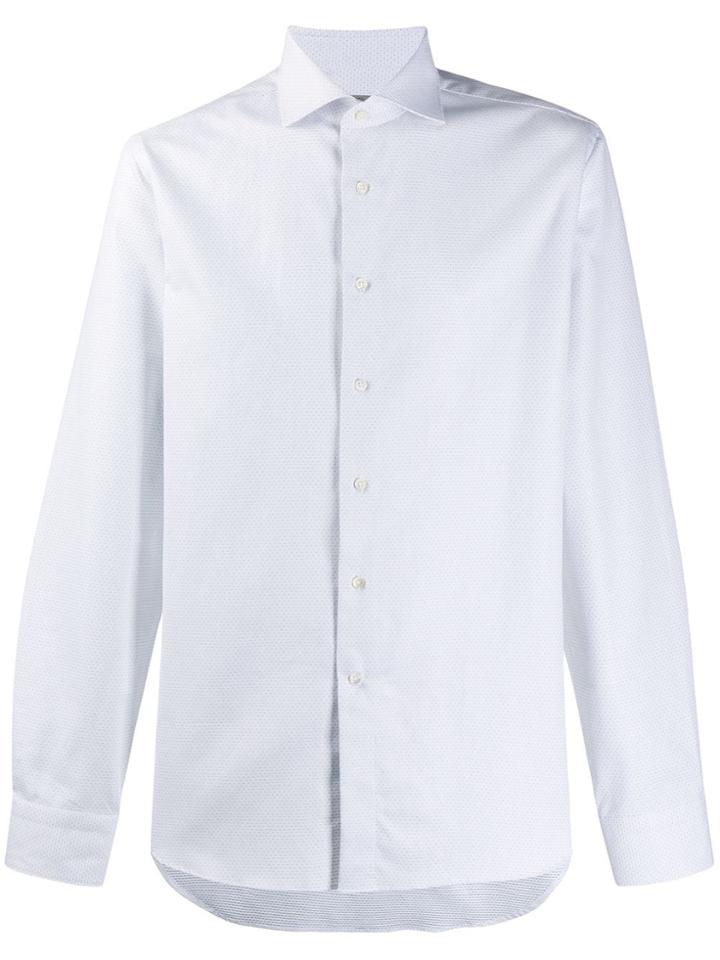 Canali Long-sleeve Fitted Shirt - White