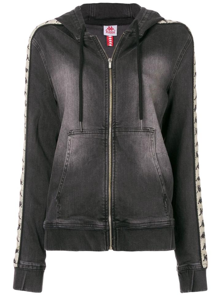 Kappa Hooded Denim Jacket - Black