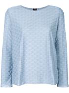Emporio Armani Textured Jumper - Blue