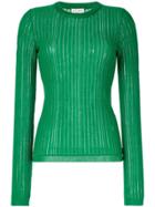 Sonia Rykiel Perforated Knit Jumper - Green