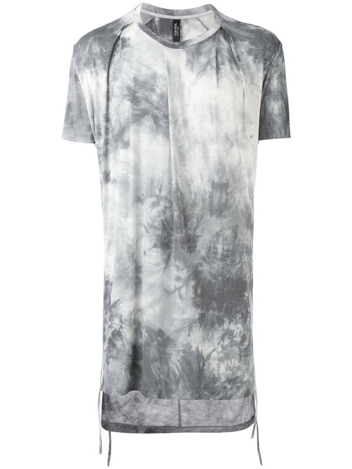 Tom Rebl - Gradient Printed Long T-shirt - Men - Spandex/elastane/viscose - M, Grey, Spandex/elastane/viscose