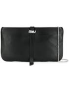 Miu Miu Logo Clutch Bag - Black