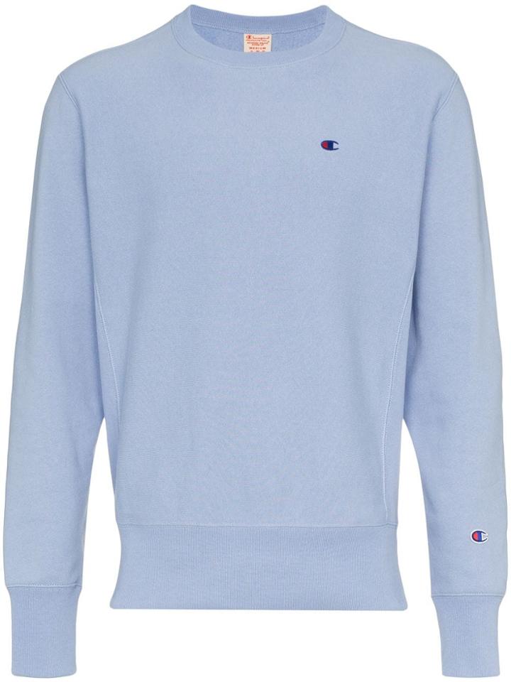 Champion Light Blue Reverse Weave Sweatshirt - Pink & Purple